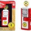 Greenlight 1948 Wayne 100-A Gas Pump - Conoco Ethyl Gasoline, Red And- 14100A/24 - 1/18 Scale Diecast Replica