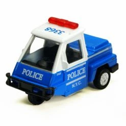 NYC Metro Police Mini Car, Blue & White - Showcasts 2180DNY - 4 Inch Scale Diecast Model Replica
