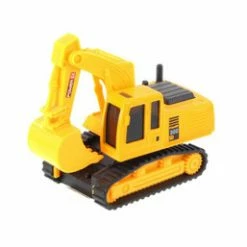 Excavator Heavy Construction Machine, Yellow - Showcasts 2188D - Model Toy Car