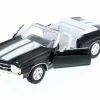 1971 Chevy Chevelle SS454 Convertiblew/ White - Welly 22089WBK - 1/24 Scale Diecast Model Toy Car