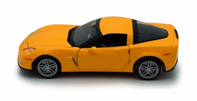 2007 Chevy Corvette- Welly 22504 - 1/24 Scale Diecast Model Toy Car (Brand New, But NOT IN BOX)