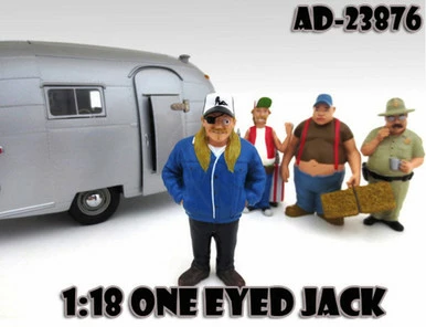 Trailer Park Figures Series 1 One Eyed Jack, American Diorama Figurine 23876 - 1/18 Scale