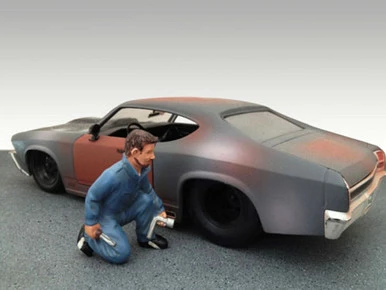 Mechanic Jerry Figure, Blue - American Diorama Figurine 23901 - 1/24 Scale
