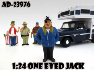 Trailer Park Figures Series 1 One Eyed Jack, American Diorama Figurine 23976 - 1/24 Scale
