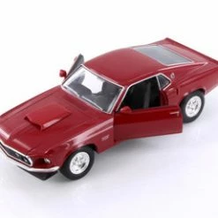 1969 Ford Mustang Boss 429 Hardtop, Red - Welly 24067WR - 1/24 Scale Diecast Model Toy Car