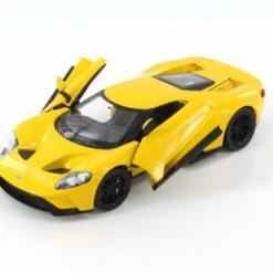 2017 Ford GT, Yellow - Welly 24082WYL - 1/24 Scale Diecast Model Toy Car