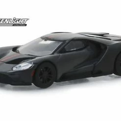 2019 Ford GT Carbon Series, Grey W/carbon & Orange Stripes - Greenlight 30039 - 1/64 Diecast Car