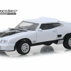 1973 Ford Falcon XB Custom, White W/Black Stripes - Greenlight 30042 - 1/64 Diecast Car