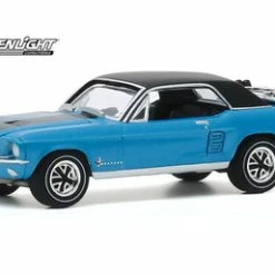 ModelToyCars 1967 Ford Mustang Coupe Ski Country Special, Vail Blue - Greenlight 30171/48 - 1/64 Diecast Car