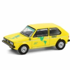 1974 Volkswagen Golf Mk1 - Hartetest Alaska-Feuerland Alaska, USA To Tierra Del Fuego, Argentina Car #1, Yellow - Greenlight 30238/48 - 1/64 Scale Diecast Model Toy Car