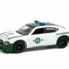 Carabineros De Chile 2006 Dodge Charger Police, Green And White - Greenlight 1/64 Scale Diecast Car