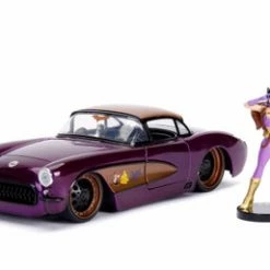 Jada Toys 1957 Chevy Corvette With Batgirl Figurine, Batgirl - Jada 30457 - 1/24 Scale Diecast Model Toy Car