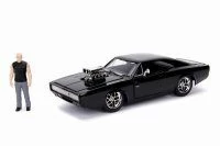 Jada Toys Dodge Charger R/T With Dom Figure, Fast & Furious - Jada 30737 - 1/24 Scale Diecast Model Toy Car