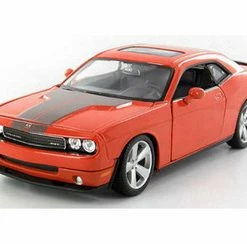 Maisto 2008 Dodge Challenger SRT8 W/ Sunroof, Orange - 31280OR - 1/24 Scale Diecast Model Toy Car