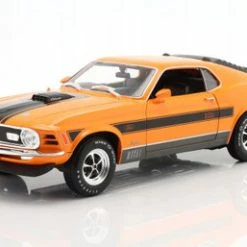 1970 Ford Mustang Mach 1 428, Orange - Maisto 31453OR - 1/18 Scale Diecast Model Toy Car