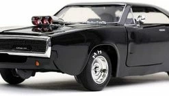 ModelToyCars Dom's 1970 Dodge Charger, Black - Jada Toys 31942 - 1/24 Scale Diecast Model Toy Car
