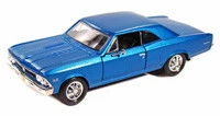 1966 Chevy Chevelle SS396, Blue - Maisto 31960 - 1/24 Scale Diecast Model Toy Car
