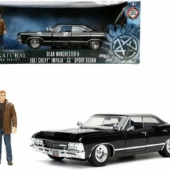 1967 Chevy Impala SS Sport Sedan With Dean Winchester Diecast Figurine, Supernatural - Jada Toys 32250/4 - 1/24 Scale Diecast Model Toy Car