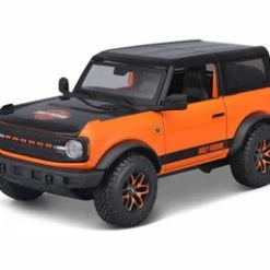 2021 Ford Bronco Badlands, Black /Orange - Maisto 32272OR - 1/24 Scale Diecast Model Toy Car