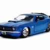 1970 Ford Mustang Boss 429, Blue - Jada Toys 33043 - 1/24 Scale Diecast Model Toy Car