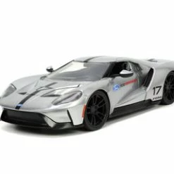 2017 Ford GT #17, Silver - Jada Toys 33857 - 1/24 Scale Diecast Model Toy Car