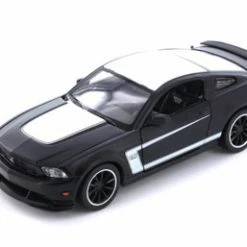 2012 Ford Mustang Boss 302 Hard Topwith White - Showcasts 34269 - 1/24 Scale Diecast Model Toy Car