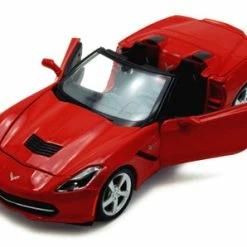 Chevy Corvette Stingray Convertible, Red - Maisto 34501 - 1/24 Scale Diecast Car (New, But NO BOX)