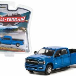 2021 Dodge Ram 3500 Big Horn Sport 4x4, Blue - Greenlight 35230F/48 - 1/64 Scale Diecast Car