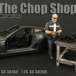 The Chop Shop Mr. Fabricator Figure, American Diorama 38160 - 1/18 Scale Accessory For Diecast Cars