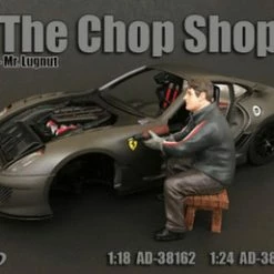 The Chop Shop Mr. Lugnut Figure, American Diorama 38162 - 1/18 Scale Accessory For Diecast Cars
