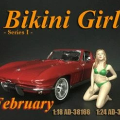 Bikini Girl February, Green - American Diorama 38166 - 1/18 Scale Figurine - Diorama Accessory