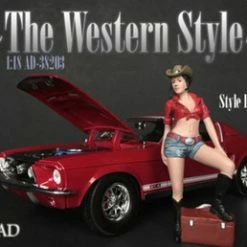 The Western Style III, Blue And Red - American Diorama 38203 - 1/18 Figurine - Diorama Accessory