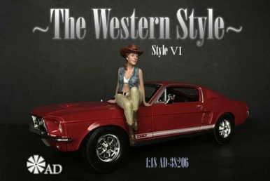 The Western Style VI, Beige And Blue - American Diorama 38206 - 1/18 Figurine - Diorama Accessory