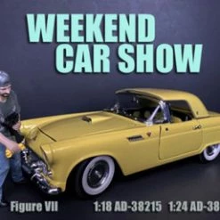 Weekend Car Show Figure VII, Blue & Gray - American Diorama 38215, 1/18 Figurine, Diorama Accessory