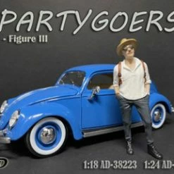 Partygoers Figure III, Gray And White - American Diorama 38223 - 1/18 Figurine - Diorama Accessory