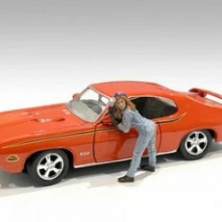 Retro Female Mechanic I, Blue - American Diorama 38244 - 1/18 Scale Figurine - Diorama Accessory