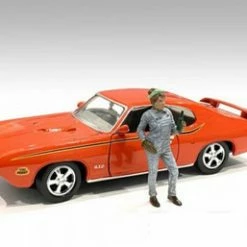 Retro Female Mechanic IV, Blue - American Diorama 38247 - 1/18 Scale Figurine - Diorama Accessory