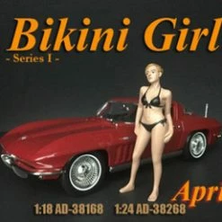 Bikini Girl April, Black - American Diorama 38268 - 1/24 Scale Figurine - Diorama Accessory