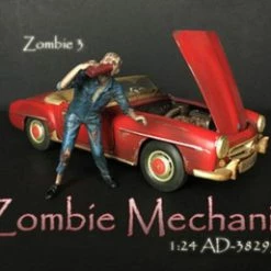 Zombie Mechanic III, Blue - American Diorama 38299 - 1/24 Scale Figurine - Diorama Accessory