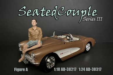American Diorama Seated Couple Series III Figure38317 - 1/24 Scale Figurine - Diorama Accessory