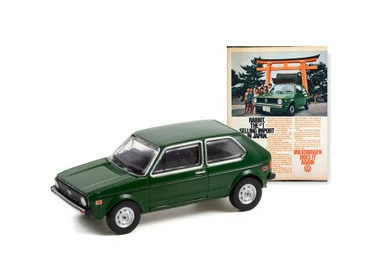 1977 Volkswagen Rabbit, Dark Green - Greenlight 39090E/48 - 1/64 Scale Diecast Model Toy Car