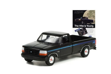 1992 Ford F-150, Black - Greenlight 39100F/48 - 1/64 Scale Diecast Model Toy Car