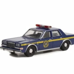 1985 Dodge Diplomat, Blue - Greenlight 43000A/48 - 1/64 Scale Diecast Model Toy Car