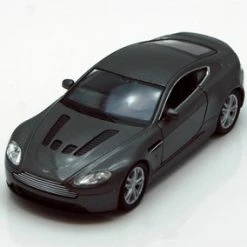 Aston Martin V12 Vantage , Gray - Welly 43624 - 4.5" Long Diecast Model Toy Car (Brand New, But NOT IN BOX)