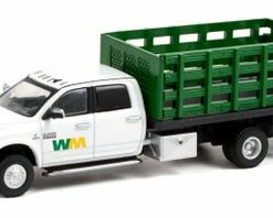 ModelToyCars Waste Managemen 2018 Dodge Ram 3500 Dually Stake Truck 46070/48 - 1/64 Scale Diecast Model Toy Car