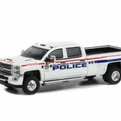 2018 Chevy  Silverado 3500 Dually, White - Greenlight 46090C/48 - 1/64 Scale Diecast Car