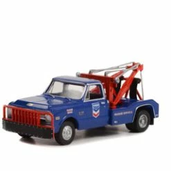 1969 Chevy  C-30 Dually Wrecker Truck, Dark Blue - Greenlight 46100A - 1/64 Scale Diecast Car