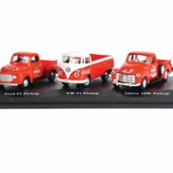 Motor City Classics Coca-Cola Classic Pickup Set, Red - Motorcity Classics 472100 - 1/72 Scale Diecast Model Toy Car
