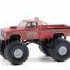 ModelToyCars Kings Of Crunch 1987 Chevy Silverado Monster Truck, Crimson Giant - Greenlight 1/64 Diecast Car