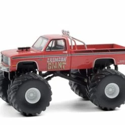 ModelToyCars Kings Of Crunch 1987 Chevy Silverado Monster Truck, Crimson Giant - Greenlight 1/64 Diecast Car